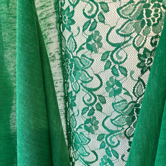 Green Lace Sweater - Medium (NWOT) - Picture 2 of 5